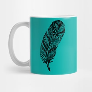 Zentangle Tribal Feather Drawing Mug